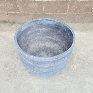 Customized Large Fiber Clay Planter Pots Unique Texture for Hotel Planter Pots - Product Image 5