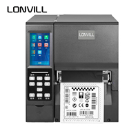 Impresora de Etiquetas de Transferencia Térmica LONVILL, 12IPS, 600dpi, Pantalla Táctil de 4 Pulgadas, Impresora Industrial RFID para Codificación de Etiquetas Inteligentes en Metal