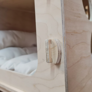 XWOOD Maison pour chat en bois moderne avec balcon spacieux, aire de jeux intérieure, cachette, tour détachable pour chats et petits animaux Ch12 - Product Image 1