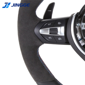 عجلة قيادة جلدية رياضية طراز <span class=keywords><strong>M</strong></span> لسيارات BMW الفئة F وX3 وX5 وM2 وF10 وF25 وF30 وF31 وM4 وM5 وE38 وE61 وE91 وE60 وE90 وF82 وE46 - Product Image 2