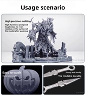 1kg Resin Fotosensitif Keras Tinggi Dapat Dicuci Warna Putih/Hitam/Abu-abu untuk Printer 3D LCD DLP, Bahan Model Pengerasan Cepat Ramah Lingkungan