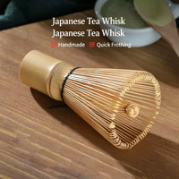 Fouet à Matcha Traditionnel Personnalisé 100% Bambou, 80/100/120 Dents, Chasen Japonais pour Thé Vert Matcha, Cadeau Idéal pour les Amateurs de Poudre de Thé Vert