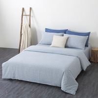Housse de couette brodée, ensemble de draps en velours, housse de couette rayée, couvre-lit blanc pour hôtel, drap de lit en velours, draps blancs pour hôtel