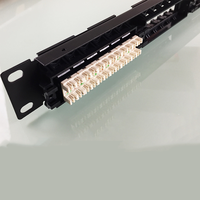 Panel Patch Modular CAT6 UTP 48 Port RJ45 2U 19 Inch untuk Rak, Panel Kabel Jaringan Berkualitas Tinggi 48 Port RJ45
