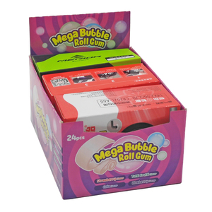 Custom rosa scatola di carta pieghevole <span class=keywords><strong>Mega</strong></span> rotolo di gomma da masticare e caramelle gommose Display portatile imballaggio alimentare per il cioccolato per le cartelle - Product Image 5