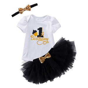 2020 el último diseño vestido de fiesta ropa de bebé chica segundo 2nd 1St cumpleaños niña traje - Product Image 1