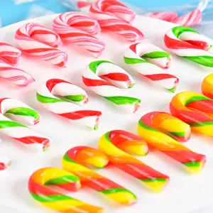 Wholesale Manufacturer Directly Creative Rainbow Mini Candies And Sweet Christmas Candy Mint Flavored Candy Canes