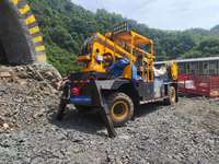 Machine à projection de béton autotractée 30m³/h avec bras robotique de 17m, pulvérisateur de béton sans fil pour tunnel minier