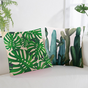 Наволочка для подушки в стиле растений, с тропическим зеленым листом, чехол для подушки для внутреннего декора, украшения для фермерского дома, дивана, дивана - Product Image 2