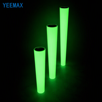 YEEMAX 1.24M*45.7M Película Luminiscente Amarillo-Verde Imprimible con Eco Solvente, PVC/PET Irrompible, Brilla en la Oscuridad, para Señales de Salida, 8 Años de Duración