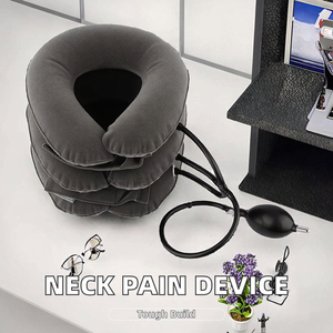 थोक नई inflatable ग्रीवा रीढ़ की हड्डी कर्षण गर्दन देखभाल नेओप्रोन फ्लैनेल तीन-परत यू-आकार समायोज्य गर्दन समर्थन - Product Image 2