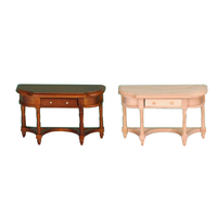 Meubles miniatures en bois pour maison de poupée européenne, demi-table vintage européenne pour scène miniature