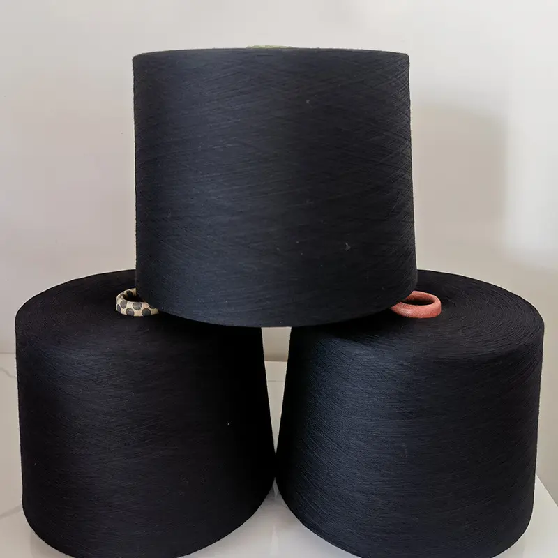 2023年中国サプライヤー卸売10プライ綿100% カード毛糸織り生ポリエステル毛糸シロコンパクト