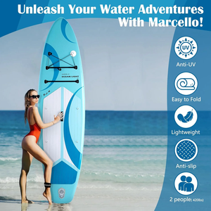 <span class=keywords><strong>Tabla</strong></span> de SUP Inflable PoeticExist de 3.3m X 0.89m, Modelo Ocean Light, <span class=keywords><strong>11</strong></span>'x35\", Ultra Ancha, con Tecnología Drop Stitch |   Capacidad de 420 lb, 18 lb - Product Image 2