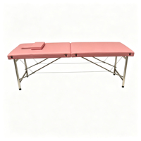 Table de massage pliante professionnelle légère avec cadre en acier, lit de spa à 2 sections pour la maison, le salon, le tatouage et la physiothérapie