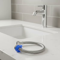 Tuyau d'eau tressé en acier inoxydable 304 en métal tuyau d'entrée de robinet de toilette de chauffe-eau résistant à l'usure à haute pression