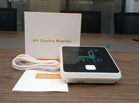 Analyseur de qualité de l'air sans fil rechargeable, compatible avec l'application Tuya, moniteur de température et d'humidité PM2.5, détecteur PM2.5 portable pour l'intérieur