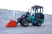 Mini Wheel Loader TL09, Kapasitas Angkut 1000kg, Bucket 0,3cbm, Loader Kompak 2100kg, Mesin Hidrolik, Lengan Teleskopik