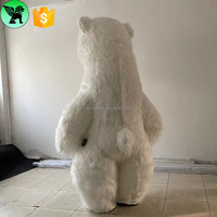Costume d'ours polaire gonflable de 2,6 m pour défilé, costume d'ours gonflable géant personnalisé pour la publicité de festival A8618