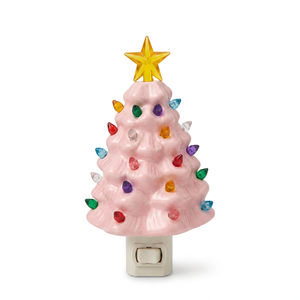Árbol de Navidad de Cerámica con Luces LED 2025, Decoración de Mesa, Funciona con Pilas, para el Hogar, Regalo Navideño, Venta al Por Mayor - Product Image 5
