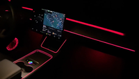 Lumière ambiante intérieure dédiée pour le modèle Y version 21-24, lumière LED gravée au laser 12V 5W, télécommande RGB multi-étapes
