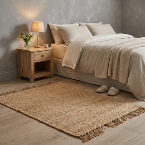 Handmade Natural Jute <b>Rug</b> Rectangle Bohemian Flat Weave Eco Friendly Living Room Area <b>Rug</b> Solid Color <b>Thin</b> Pile - Product Image 5