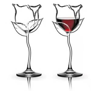 Unique Rose Forme En Gros Cruche Gobelet À Vin Gobelet Tasses Verre Tasse À Vin Partie Fleur Verre Clair Verre À Vin <span class=keywords><strong>Dans</strong></span> Les 3 Jours 70mm - Product Image 1