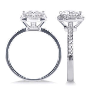 Wholesale Supply Unisex 925 Silver Diamond <b>Pearl</b> <b>Ring</b> High Polish Finish Luxury IGI Certified Wedding Jewelry Fashion Wear Sale - Product Image 2