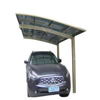 Abri à vélos moderne avec porte de garage complète en aluminium pour les maisons Auvents Carports