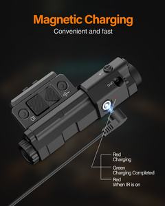 Yeni el feneri MOLK & PICA 2 1 lazer ışığı Combo 1600 lümen şarj edilebilir kırmızı lazer el feneri - Product Image 3