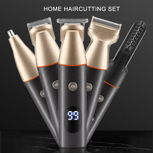 Professionale 5 In 1 tagliacapelli da <span class=keywords><strong>uomo</strong></span> barbieri Kit per la cura dei capelli ricaricabile senza fili T Blade Display a LED tagliacapelli - Product Image 5