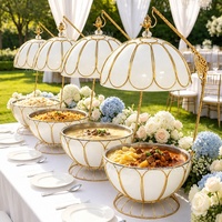 XINGPAI Hotel- und Restaurantbedarf Arabisches Luxuriöses Elegantes Speisenwärmer-Set Catering Edelstahl Chafing Dish Buffet-Set