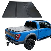 Couverture de benne rigide en aluminium à trois volets avec éclairage LED intégré, étanche IP67, verrouillable, antivol, manuelle, pour BYD Shark 6 Ranger F150