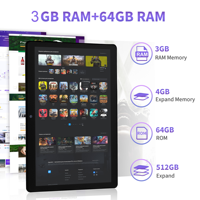 Tablette Veidoo nouvelle 10,1 pouces A523 Android 64 Go avec écran IPS HD, WiFi, emplacement pour carte SIM, 3 Go de RAM, capacité 64 Go, pour usage professionnel
