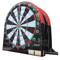 Cible de fléchettes de football gonflable double face 2-en-1, jeu de lancer de ballon gonflable pour la location événementielle et les activités d'entreprise