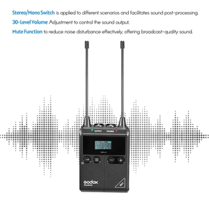 Godox WMicS1 Kit2 UHF <span class=keywords><strong>Microphone</strong></span> Không Dây <span class=keywords><strong>Lavalier</strong></span> Condenser <span class=keywords><strong>Microphone</strong></span> Hệ Thống Cho Điện Thoại Thông Minh Máy Ảnh Vlog Giá Tốt Nhất - Product Image 3