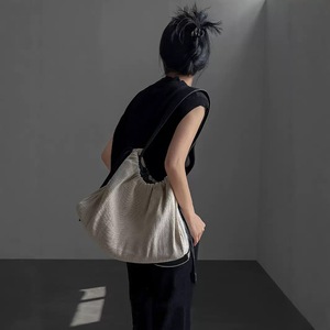 New Arrival Ins Style Minimalist <b>Canvas</b> Tote <b>Bag</b>, Lightweight <b>Large</b> Capacity Travel <b>Bag</b>, Casual Single-Shoulder Crossbody - Product Image 2