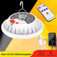 Lampe solaire multifonctionnelle à ampoule LED rechargeable suspendue à distance pour l'extérieur Soucoupe volante
