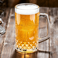 Chopes à bière classiques personnalisables avec logo, épaisses, robustes et incassables, verres à boissons gazeuses, verres à bière avec poignée