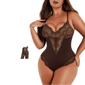 <b>Women's</b> <b>S</b>-3XL Pearl Corset <b>Bodysuit</b> Shapewear Breathable Crocheted Seamless Medium Control Corset Top Abdominal Control Green - Product Image 2