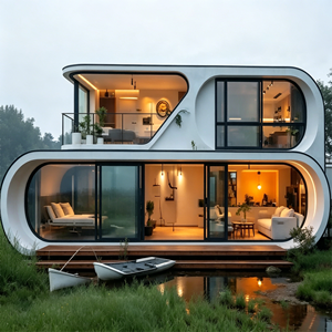 Casa Prefabricada Personalizada, Transpirable, con Estructura de Acero Moderna, Diseño Expandible, 1 Año de Garantía, Alojamiento en Jiangsu - Product Image 1
