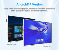 Pantalla INGSCREEN 4K con Altavoces Integrados, Pizarra Inteligente Todo en Uno, Pantalla Táctil Interactiva de 20 Puntos para la Enseñanza