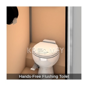 Luxury 2 Stall Outdoor <b>Portable</b> <b>Toilet</b> Trailer for Camping Apartments Office Buildings Eco-Friendly & Durable - Product Image 3