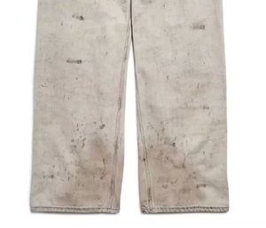 Vintage hommes Super Baggy <span class=keywords><strong>blanc</strong></span> détruit Jeans ample large jambe <span class=keywords><strong>pantalon</strong></span> avec de grands trous sale effet rue personnalité tendance - Product Image 3