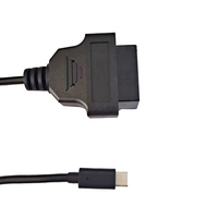 Câble d'extension de chargeur USB Type C vers connecteur OBD2 OBDII J1962 16 broches femelle de haute qualité pour outil de diagnostic automobile GPS
