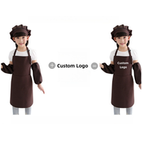 Juego de Delantales Ajustables sin Mangas para Niños, Diseño Personalizado |   Bata de pintor con gorro y mangas de chef |   Centros de Arte para Niños, Repostería