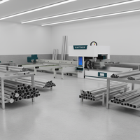 Tubes carrés et ronds usinés pour étagères, machine de découpe laser de tubes de 6m/9m/12m pour la fabrication de pieds de meubles tubulaires