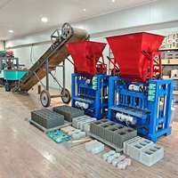 Machine à briques en béton semi-automatique vibrante 4-35a pour cendres volantes, sable, ciment et matériaux de construction