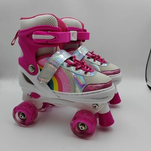 Patins à roulettes <span class=keywords><strong>quad</strong></span> pour enfants Ruidongle, roues lumineuses réglables, débutant, soutien extérieur, PVC double, design durable - Product Image 3