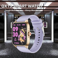 1,85-Zoll Quadratische QX15 Smartwatch Herzfrequenz- und Blutsauerstoffüberwachung Schlaftracker 100+ Sportmodi Musikwiedergabe Anrufannahme IP67